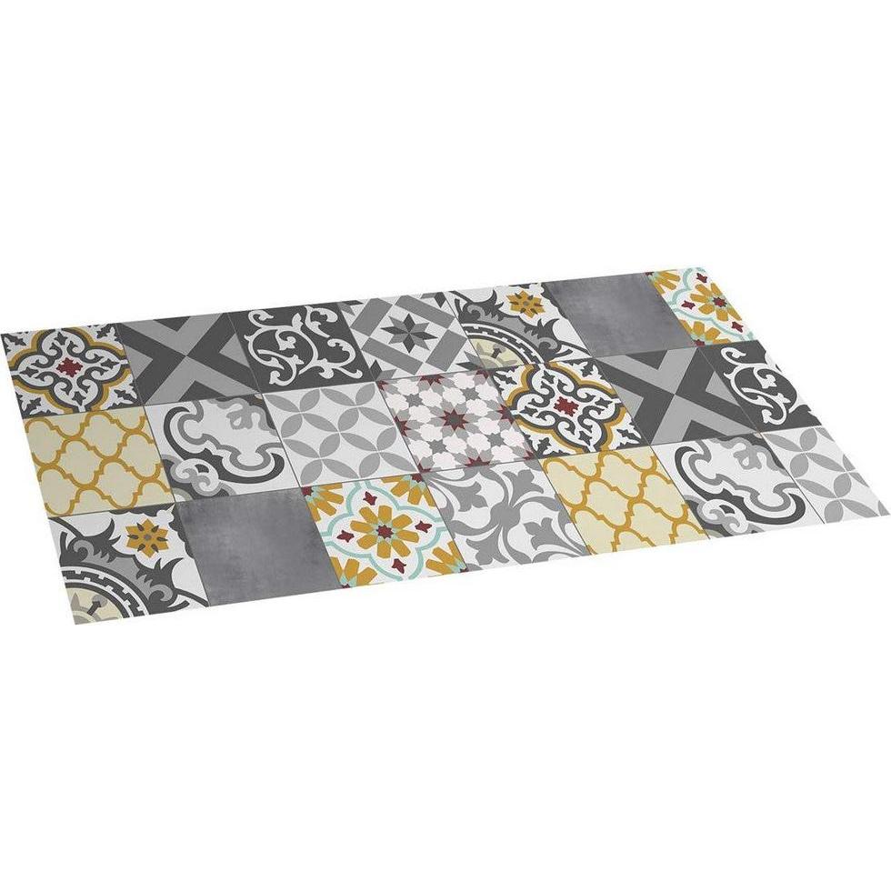 Stor Planet, Tappeto, Tappeto in vinile Croma Patch Grigio Ambra 100 % PVC (50 x 110 cm) (50 x 110 cm)