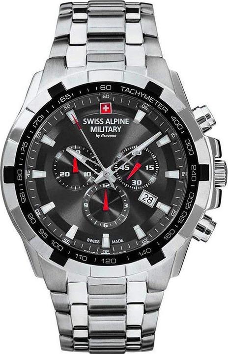Produktbild Swiss Alpine Military 7043.9237 Saphirglas Chrono 46mm 10ATM (46 mm)