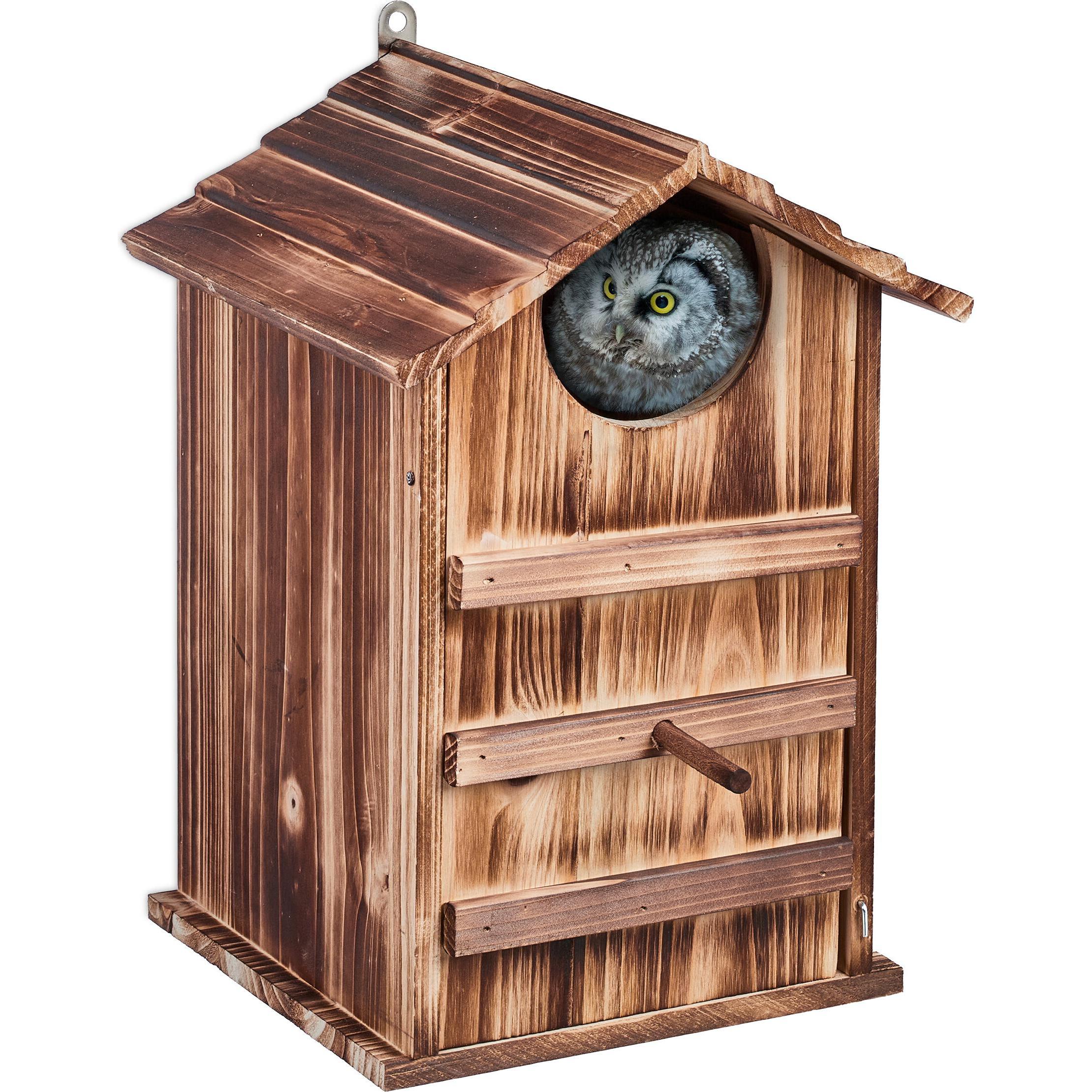 Relaxdays Eulen-Nistkasten, Vogelhaus