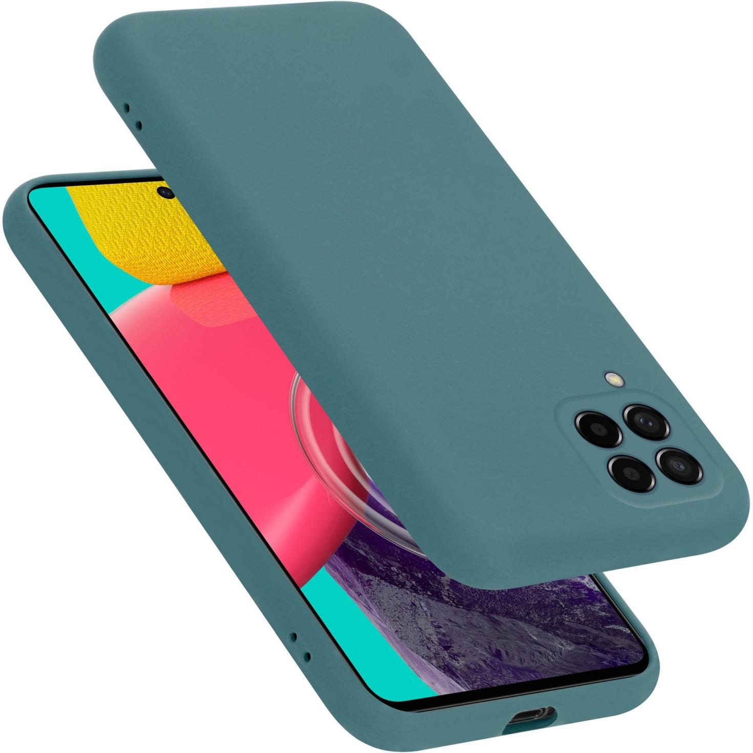 Thumbnail - Cadorabo TPU Liquid Silicone Case Hülle für Samsung Galaxy M53 5G (Samsung Galaxy M53 5G), Smartphone Hülle, Grün