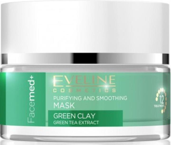 Produktbild Eveline Cosmetics - Facemed+ Purifying And Smoothing Mask Green Clay - Cleansing Face Mask (50 ml)