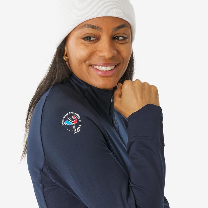 Image du produit Wedze Sous-vêtement thermique femme, BL TOP 500 demi zip bleu marine FFS (M)