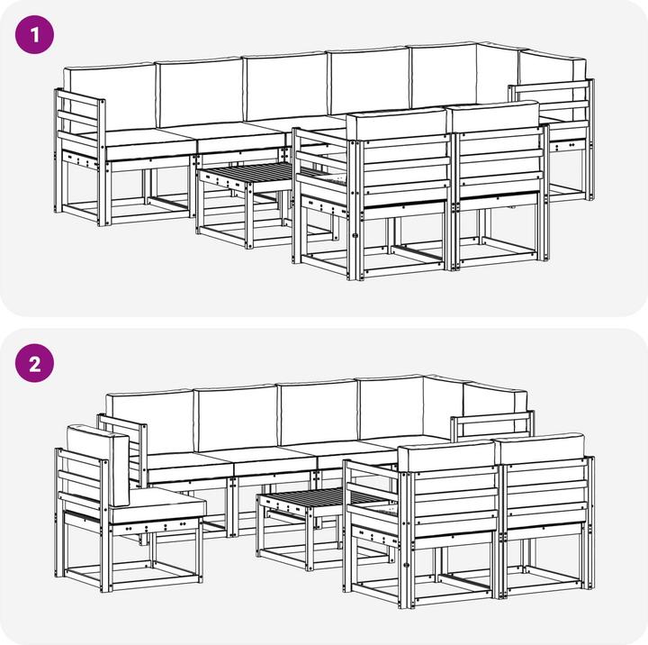 Produktbild vidaXL Outdoor-Sofa