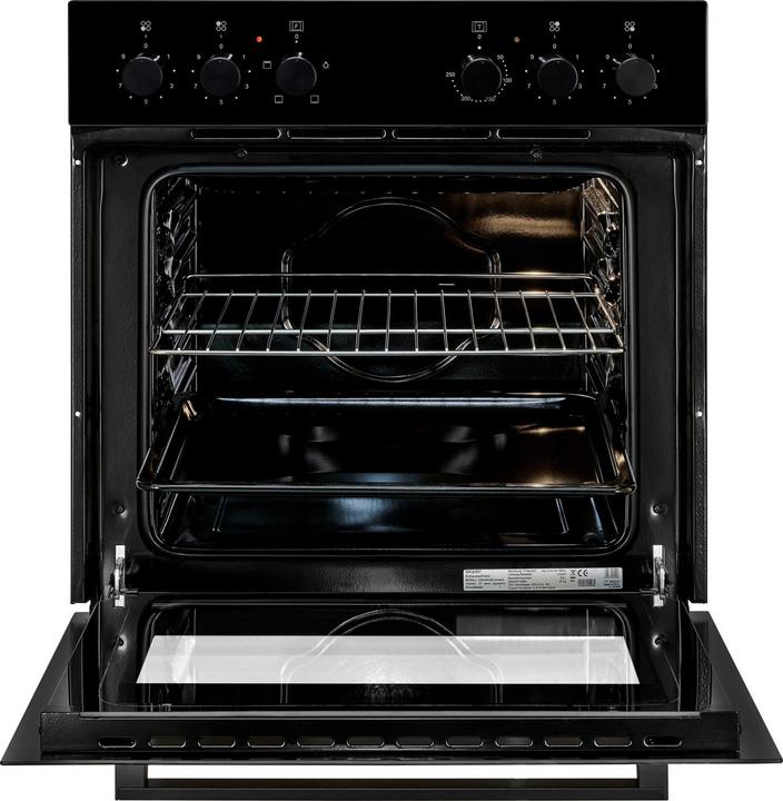 Produktbild Exquisit Einbauherdset EHE246-020SET, schwarz,Ober+Unterhitze (59.50 cm, Elektrokochfeld)