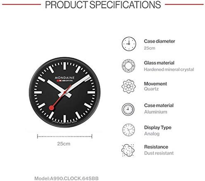 Produktbild Mondaine Clock (25 cm)