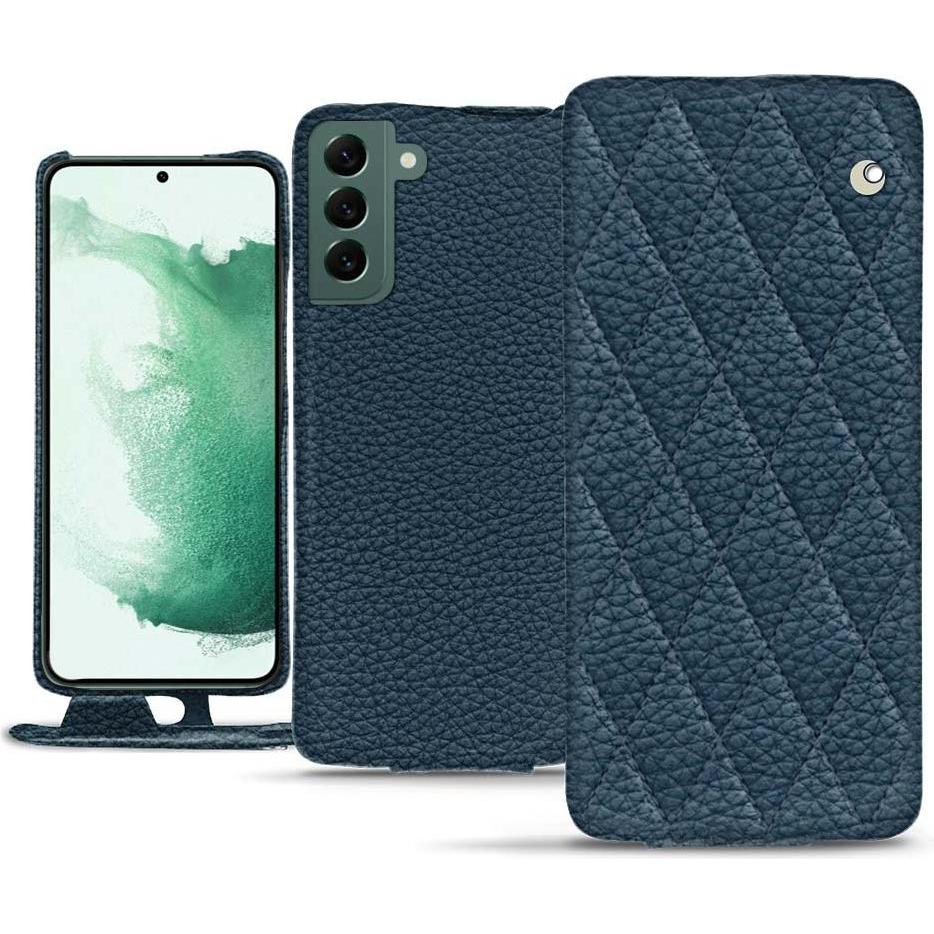 Noreve Lederschutzhülle vertikal (Samsung Galaxy S22+ 5G), Smartphone Hülle, Blau