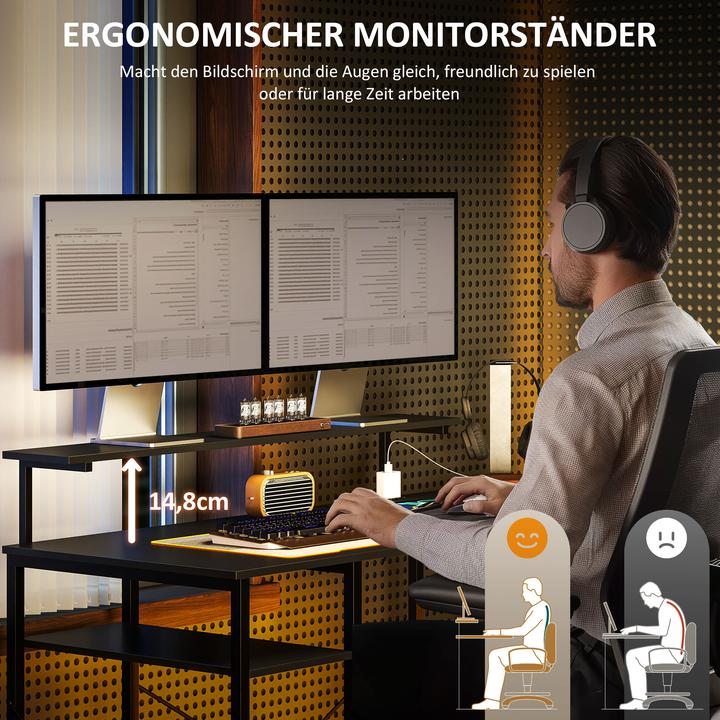 Actual product image Homcom Eckschreibtisch (140 x 137 x 139.5 cm)