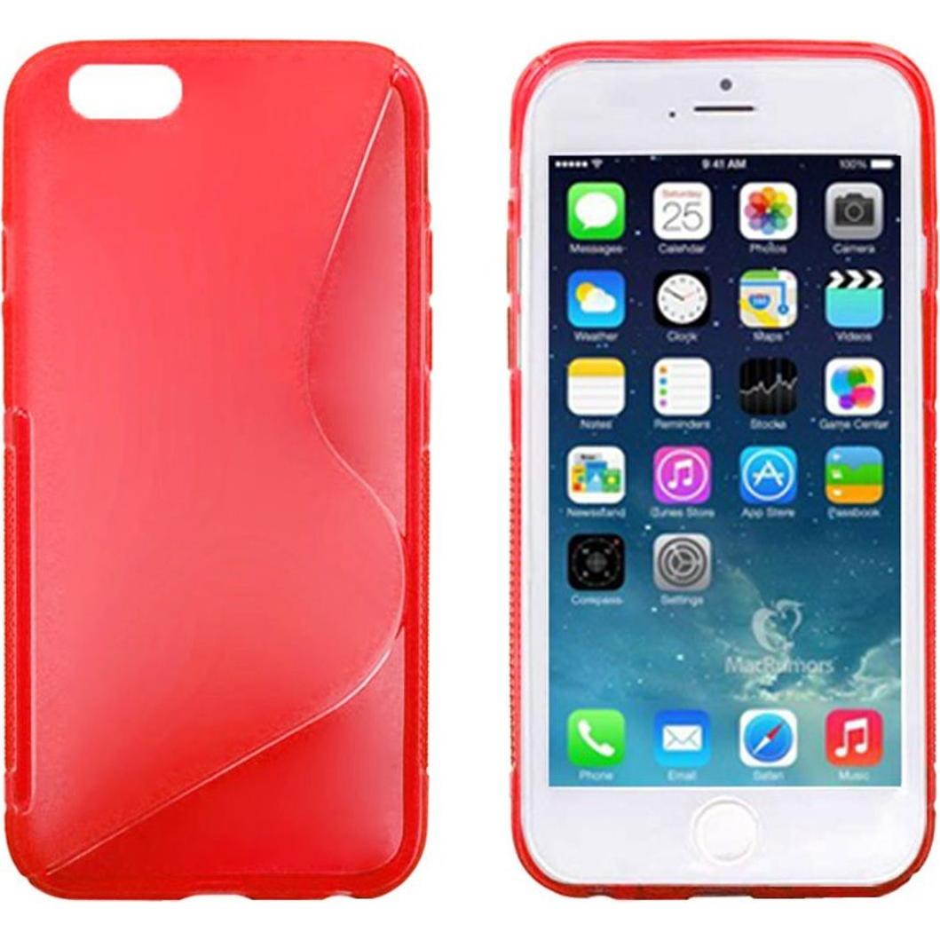 Thumbnail - König Design Handyhülle TPU Case für Handy Apple iPhone 6 (4,7 Zoll) rot (Apple iPhone 6), Smartphone Hülle, Rot