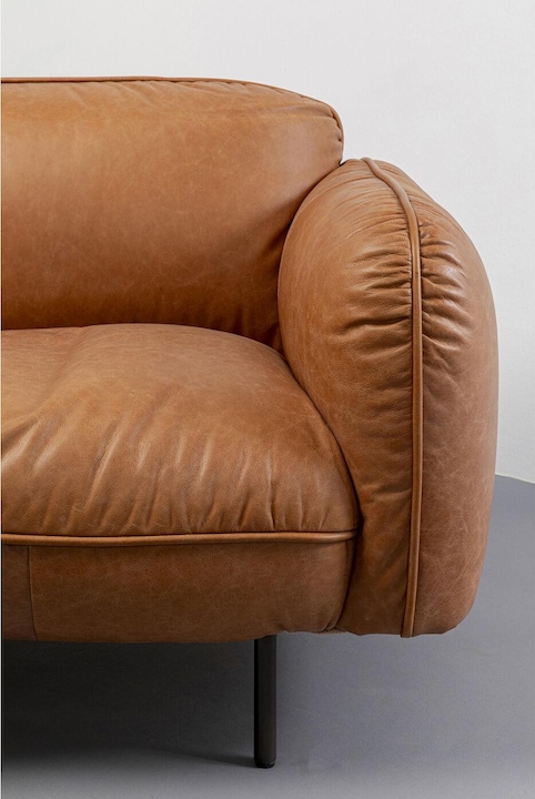 Produktbild Kare Design Sofa Calgary Smart Leder Hellbraun 228cm (3-Sitzer)