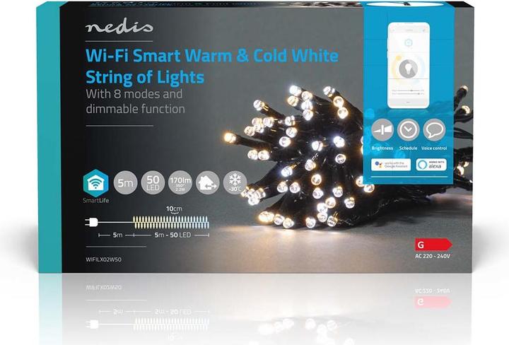 Actual product image Nedis SmartLife Decorative LED Wi-Fi Android™ / IOS, 5 m (5 m)