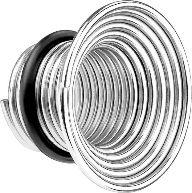 Image du produit Star Piercing Flared Tunnel argent fil d'acier entonnoir (sans laiton, Acier chirurgical 316L)