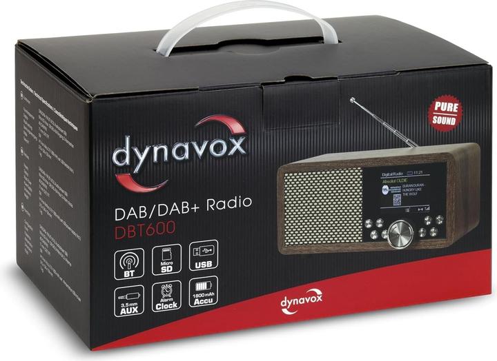 Actual product image Dynavox World receiver DAB+, FM, DAB DAB+, Bluetooth®, SD, USB Brown (DAB+, DAB, FM, Bluetooth)
