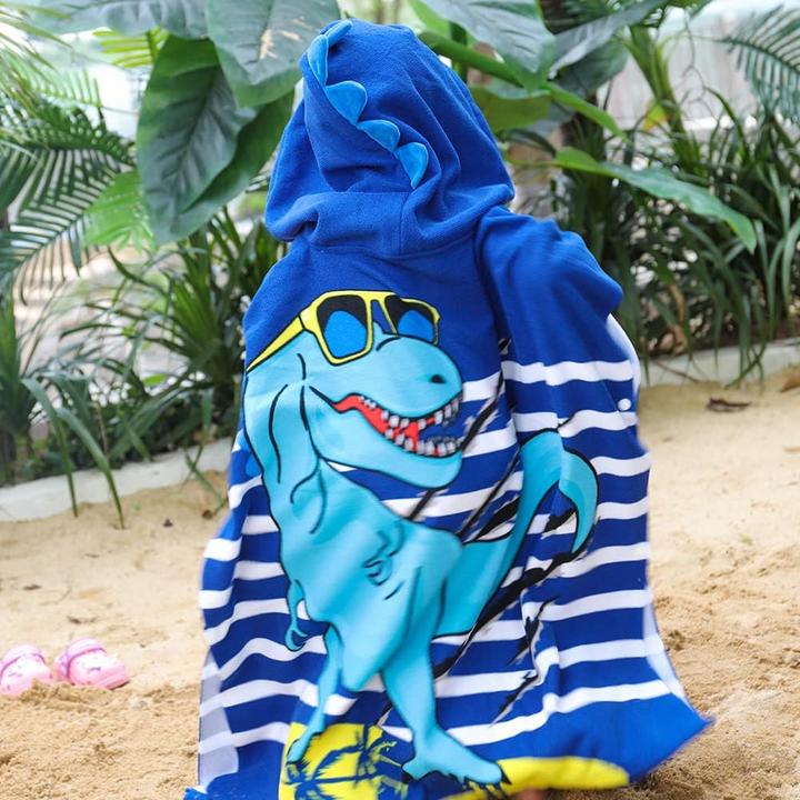 Image du produit Kaku Badetuch-Poncho für Kinder mit Dinosaurier-Motiv