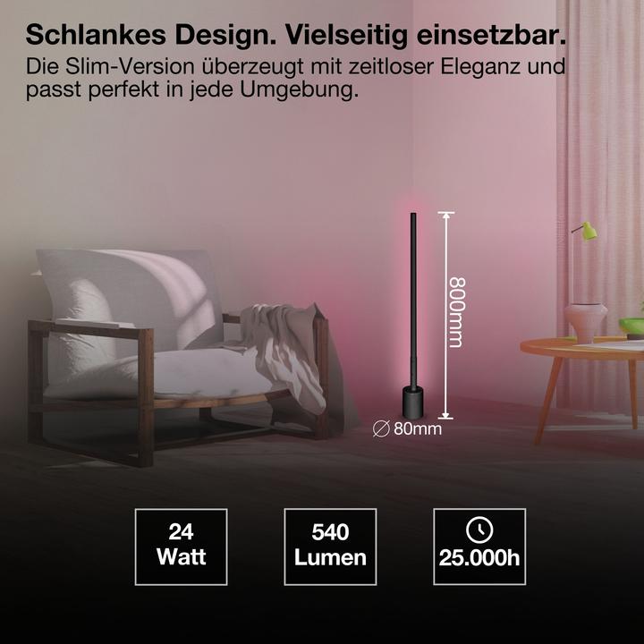 Produktbild Osram Smart Wifi Floor Corner Slim With Remote Control Black Slim RGB + Tw + Rc (280 lm)