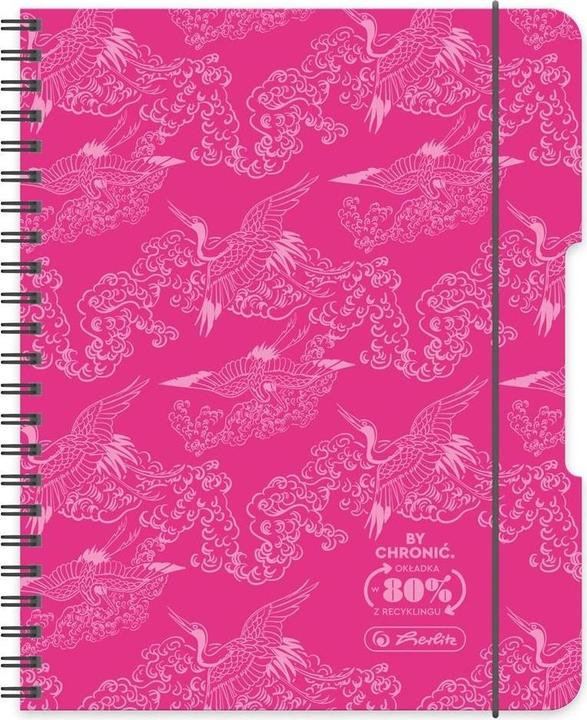 Herlitz Spiralnotizbuch A4/80K kariert rosa (2 Stk) (A4, Checked, Hardcover)