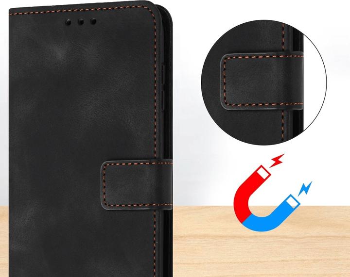 Actual product image Cover-Discount Xiaomi Redmi 14C / Poco C75 – Wildleder Look Etui im Vintage Design (Xiaomi Poco C75, Xiaomi Redmi 14C)