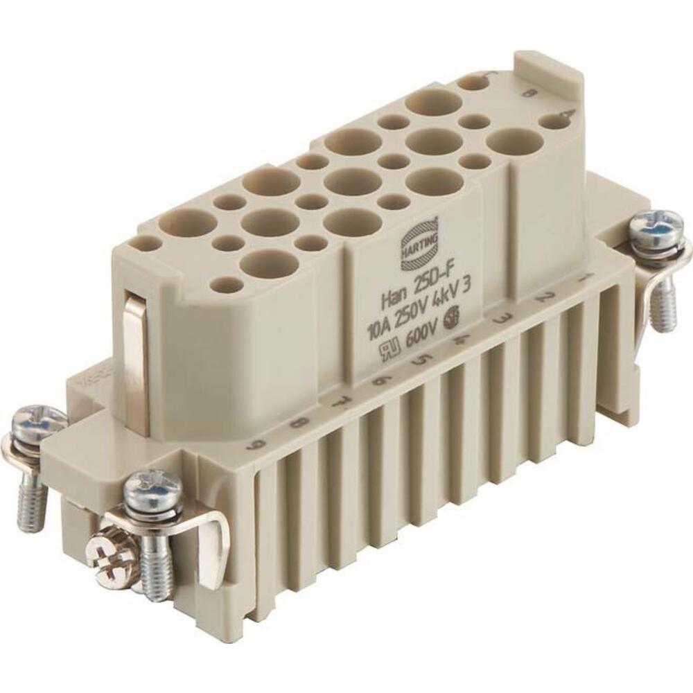 Harting Buchseneinsatz, Elektronikkabel + Stecker, Grau