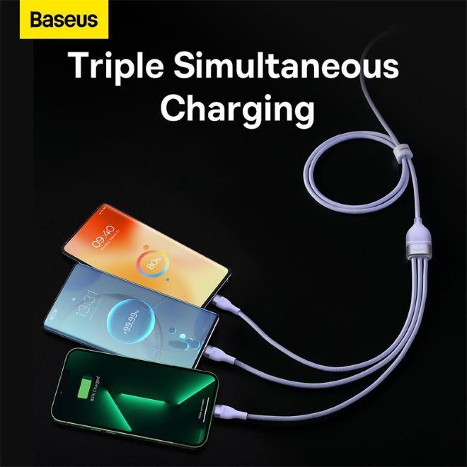 Produktbild Baseus USB C – USB C/Lightning/Micro USB (1.50 m, USB 3.2 Gen 1, 100 W)