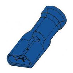 Velleman Connettore femmina isolato 6.4Mm blu, Cavo + Spina elettrica, Blu