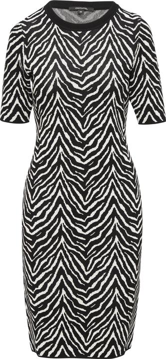 Comma Kleid Schmales Strickkleid mit Animal-Muster (40)
