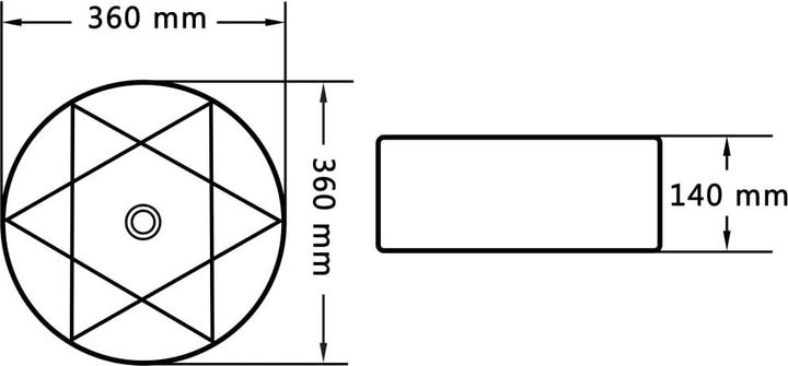 Actual product image vidaXL Becken (360 mm)