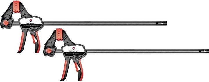 Produktbild Toolcraft Einhandzwinge 450 x 85 mm 2er Set (450 mm)