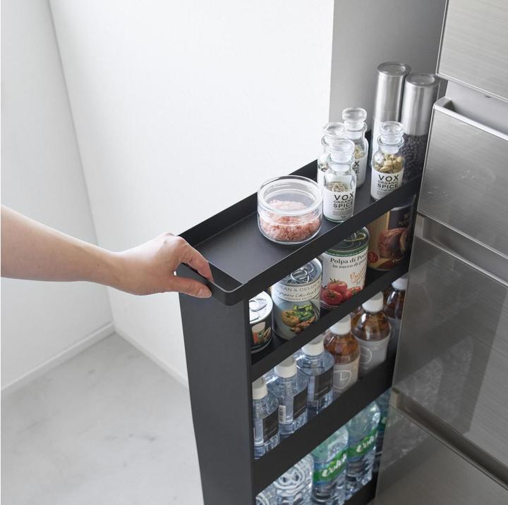 Actual product image Yamazaki Schlanker 4-stöckiger Aufbewahrungswagen TOWER