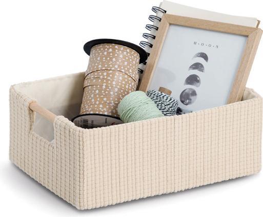 Actual product image Zeller Present Aufbewahrungskorb mit Holzgriffen 27x19x10 cm (27 x 19 x 10 cm)