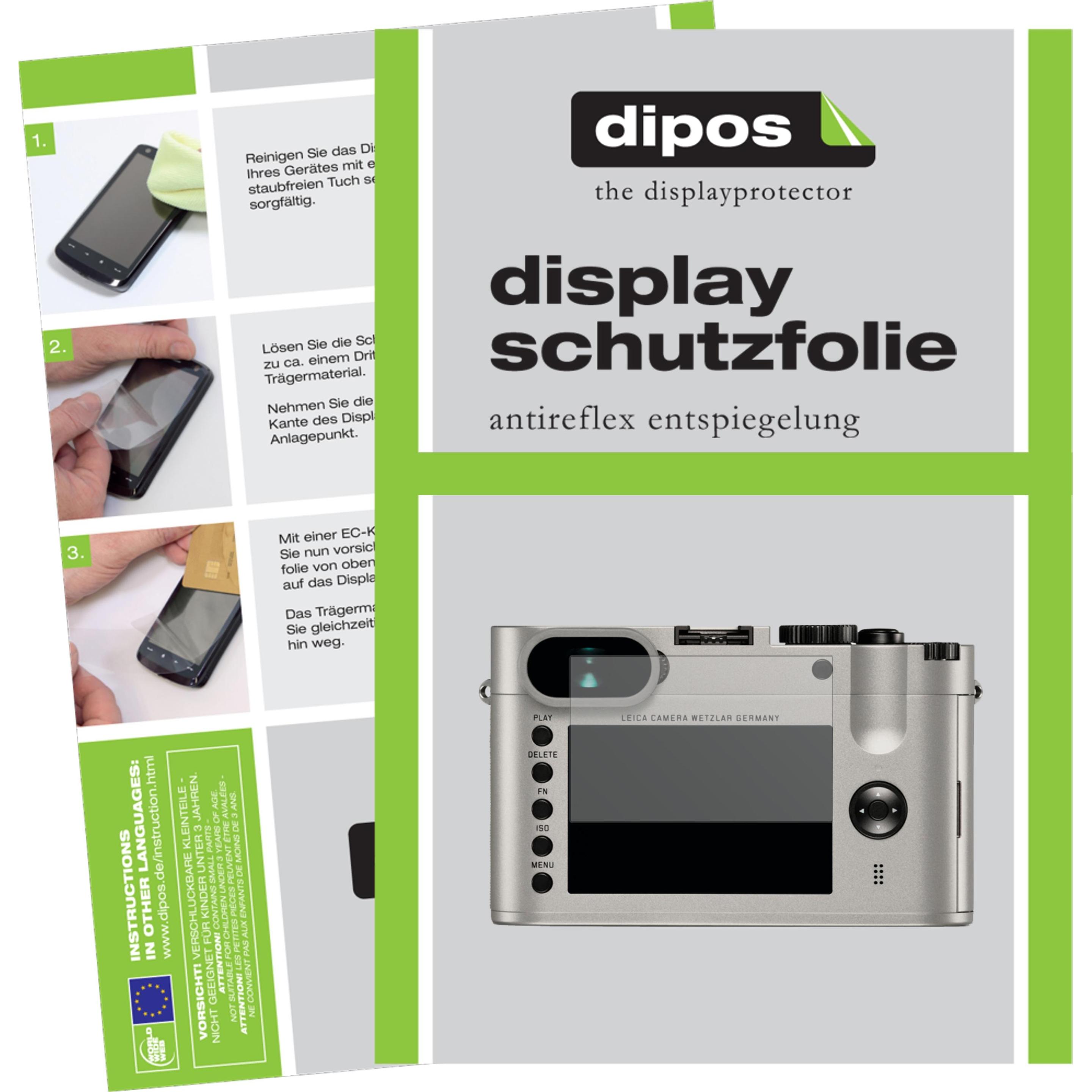 Dipos Displayschutzfolie Antireflex (Displayschutz, Leica Q), Kameraschutz, Transparent