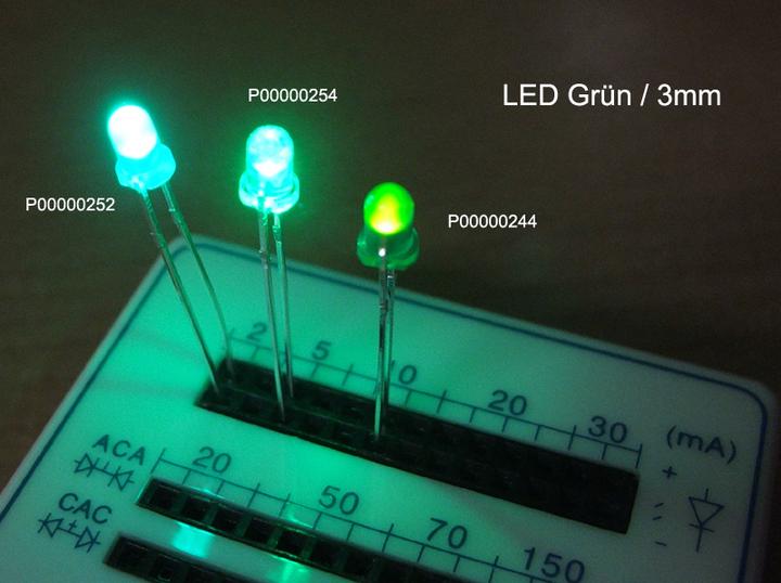 Actual product image OEM Super Bright LED Green 3mm