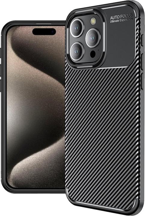 Produktbild Screenguard Apple iPhone 15 Pro Hülle Carbon Design TPU Case (Apple iPhone 15 Pro)