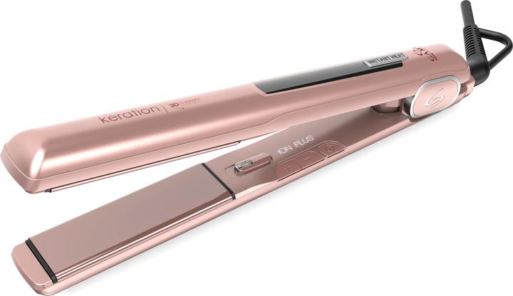 GAMA GA.MA Starlight 3D Keration, fer à lisser, chaud, 150 °C, 230 °C, rose, anneau à suspendre (Fer plat)
