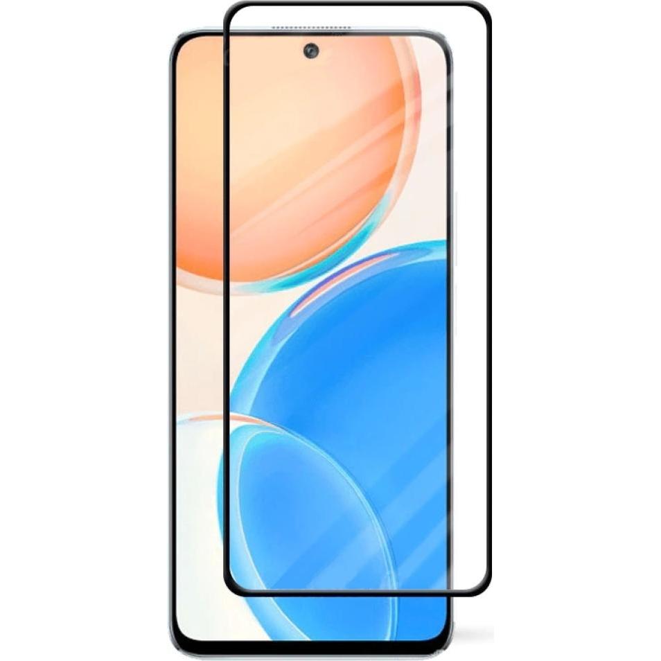 Screenguard Honor X8 Full Screen Panzerglas Schutzfolie 2.5D 9H (1 Stück, Honor X8), Smartphone Schutzfolie, Schwarz