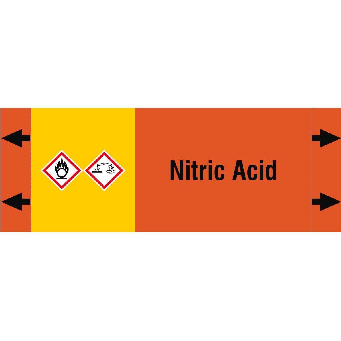 Brady, Etiketten, ISO 20560 Pipe Markers - Acids