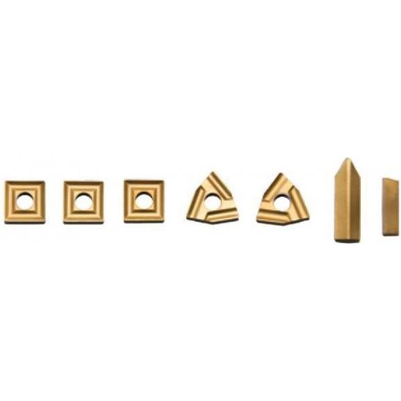 Elmag, Accessori per macchine, - HM-Wendeplatten-Satz TIN-beschichtet, 7-teilig für Drehmeissel-Satz 25x25 mm