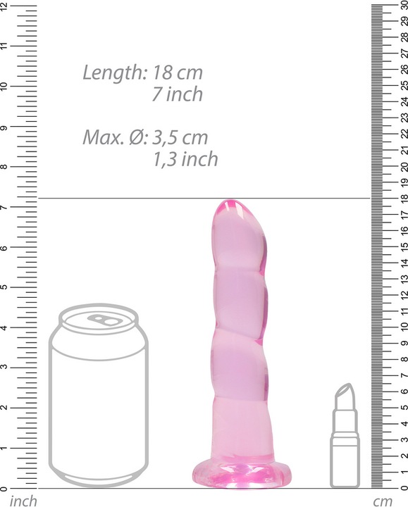 Image du produit RealRock 7" / 17cm Non Realistic Dildo Suction Cup