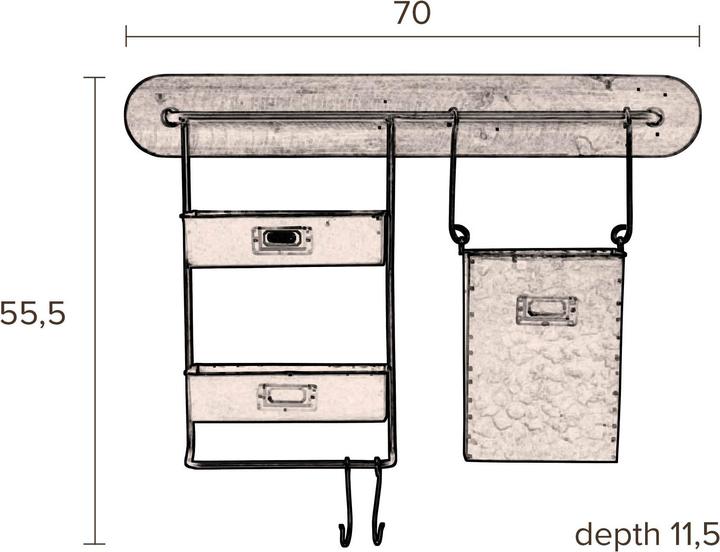 Produktbild Dutchbone Marley (70 x 11.5 x 55.5 cm)