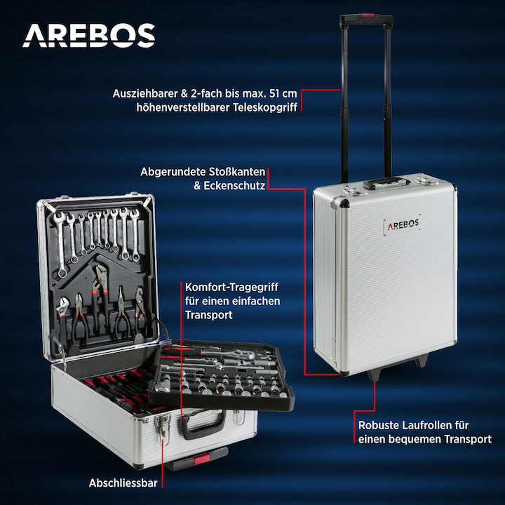 Produktbild Arebos Werkzeugkoffer (1200 Teile)