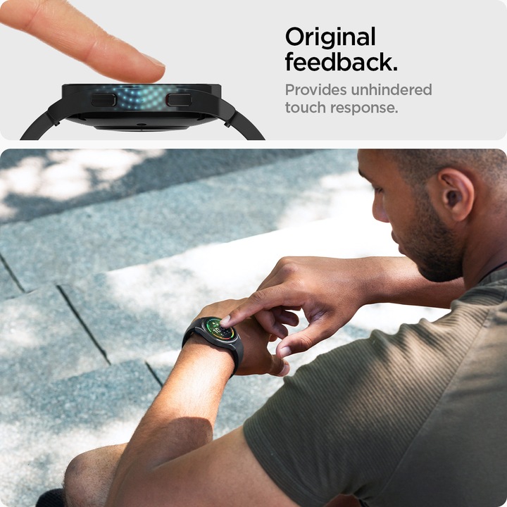 Actual product image Spigen Glas.TR Sam Galaxy Watch 4/5 40mm Classic 2-Pack "EZ FIT" AGL05340 szkło hartowane