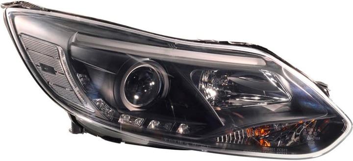 Autostyle Set Koplampen in DRL-Look passend voor Ford Focus III 2011- - Zwart - incl. Stelmotor