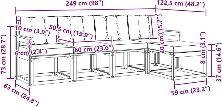 Produktbild vidaXL Outdoor-Sofa