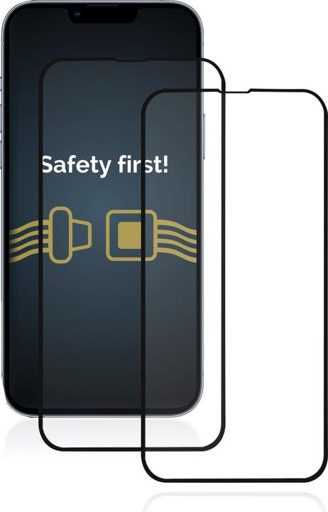 Actual product image Savvies Full-screen armoured glass screen protector (2 Piece, Apple iPhone 14 Plus)