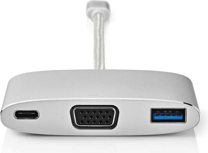 Produktbild Nedis USB Adapter USB 3.1 USB-CT Male USB-A Female/USB-CT Female/VGA Female 5 Gbps 0.20 m Round Gold (0.20 m, USB 3.1)