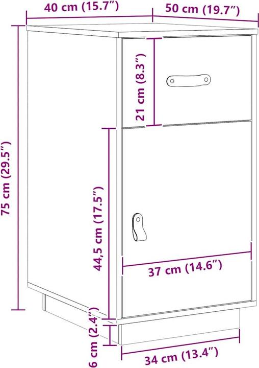Image du produit vidaXL Annaliese (40 x 50 x 75 cm)