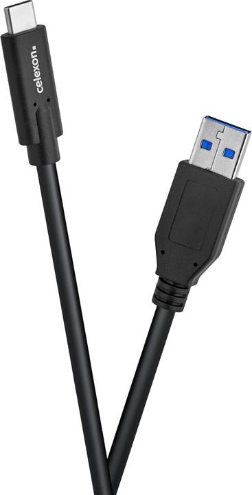 Produktbild Celexon USB-C auf USB-A Kabel - USB 3.2 Gen 2x1 0,5m, schwarz (0.50 m, USB 3.2 Gen 2, 15 W)