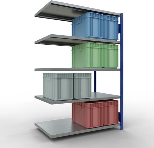 Produktbild Schulte Lagertechnik Stecksystem Anbauregal MULTIplus250 mit Längenriegel