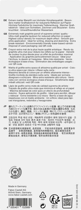 Productafbeelding Faber-Castell Matiet Pitt Grafiet Mat 2B 6B 10B 14B (2B, 6B, 14B, 10B, 4 x)