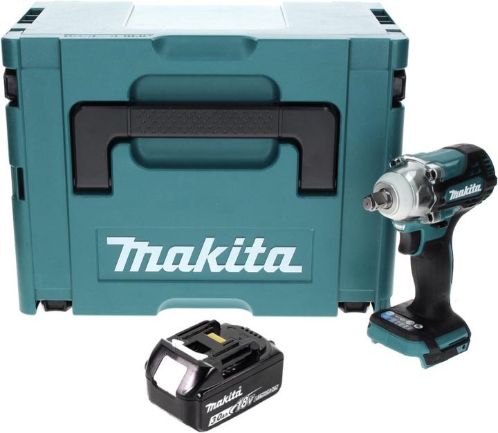 Actual product image Makita DTW 300 F1J Battery impact wrench 18 V 330 Nm 1/2" Brushless + 1x battery 3.0 Ah + Makpac - without (Rechargeable battery operated)