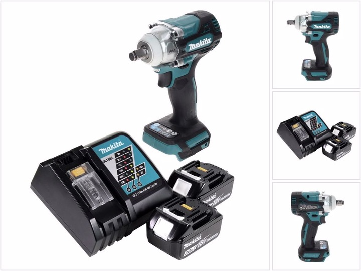Actual product image Makita DTW 300 RF Battery impact wrench 18 V 330 Nm 1/2" Brushless + 2x battery 3.0 Ah + charger (Rechargeable battery operated)