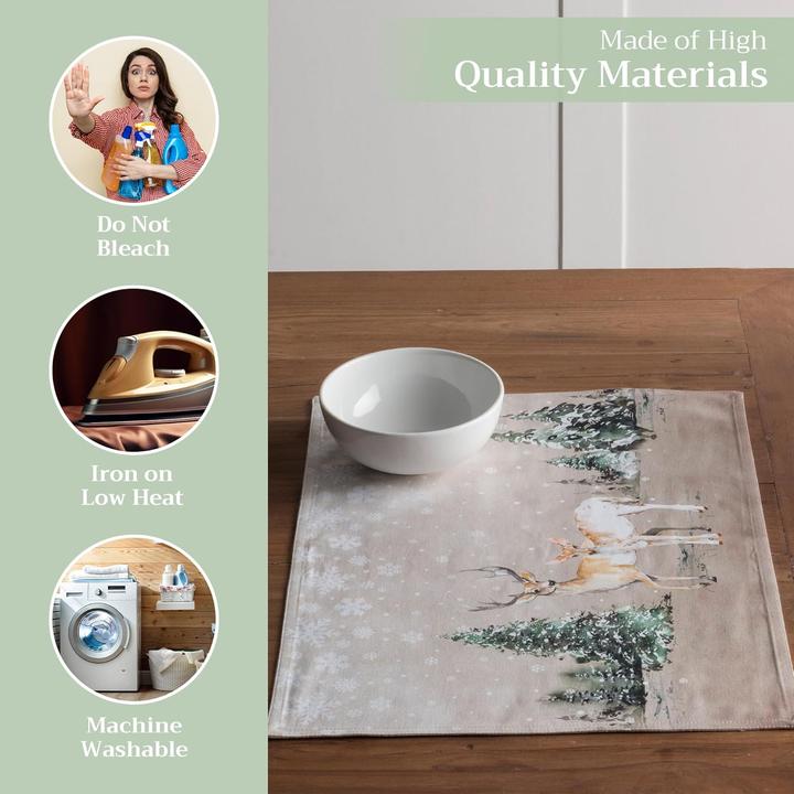 Image du produit Maison d' Hermine Tischset 4er-Set mit Reh-Design (4 pcs, 48 x 33 cm)